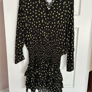 Skylar + Madison Black dress with Yellow Floral Accents
